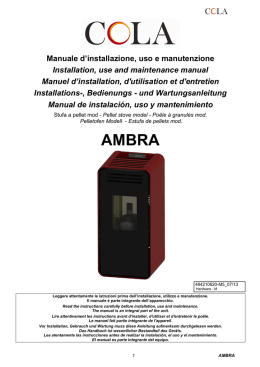 Manuale d`installazione, uso e manutenzione Installation, use