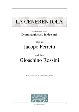 La Cenerentola - Libretti d`opera italiani