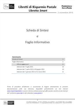 Libretti Smart - Risparmio Postale