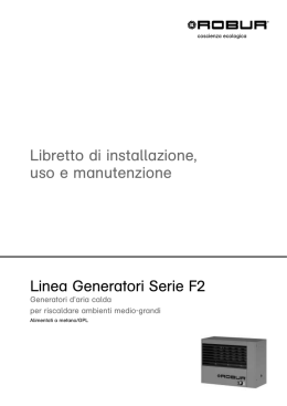 Linea Generatori Serie F2 Libretto di installazione, uso e