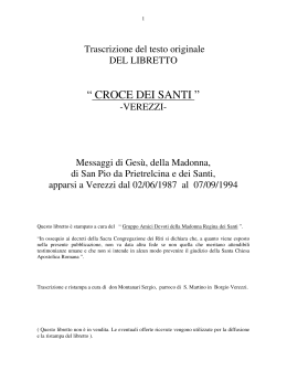 libretto "croce dei santi - verezzi" - Parrocchia San Martino