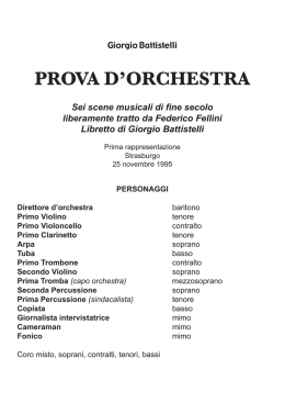 Prova d`orchestra - Giorgio Battistelli