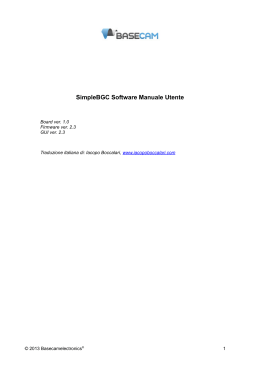 SimpleBGC Software Manuale Utente