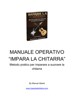manuale operativo &ldquo;impara la chitarra&rdquo;