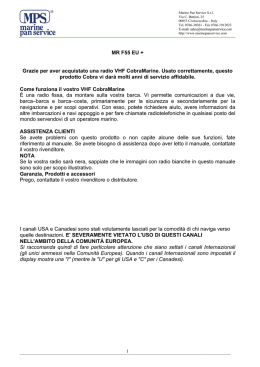 Scarica Manuale Italiano Cobra Marine MR F55 EU+ Data