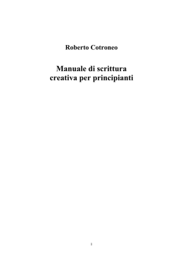 Manuale di scrittura creativa per principianti