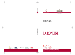 Il libretto de La Rondine - Teatro del Giglio di Lucca