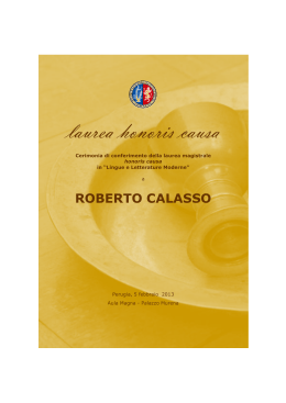 libretto calasso - Università degli Studi di Perugia