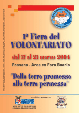 int libretto fiera volontariato - Acqua &egrave; vita