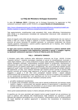 Scheda FAQ MISE DPR 74/2013 e libretto d`impianto