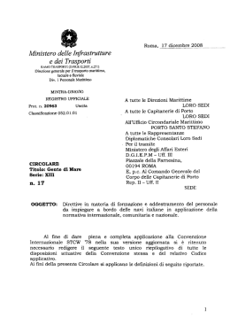 Circolare - Ministero delle Infrastrutture e dei Trasporti