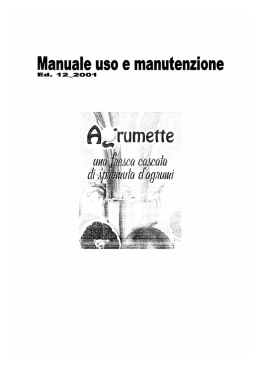 Manuale uso e manutenzione - mbm
