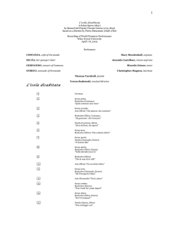 L`isola disabitata Libretto