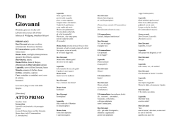 Leggi il libretto dell`opera Don Giovanni di Wolfgang