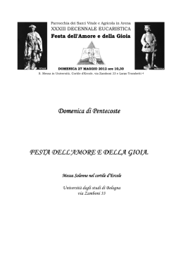 Vedi LIBRETTO per la liturgia della XXXIII Decennale eucaristica del