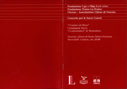 Libretto Ceneri - Fondazione Ugo e Olga Levi
