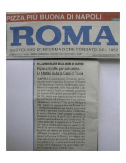 Pizze a libretto per la solidariet&agrave;, Di Matteo aiuta la Casa di Tonia