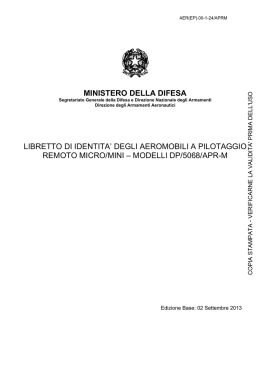 MINISTERO DELLA DIFESA LIBRETTO DI IDENTITA` DEGLI