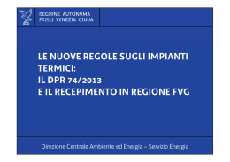 il dpr 74/2013 e il recepimento in