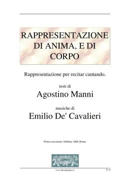 Rappresentazione di Anima, e di Corpo