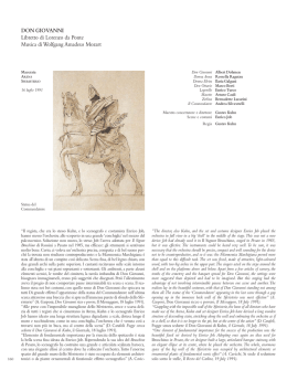 DON GIOVANNI Libretto di Lorenzo da Ponte Musica di