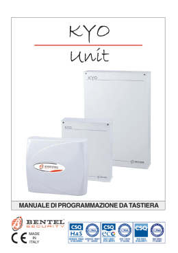 manuale di programmazione da tastiera