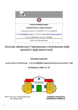 Libretto informazione 2014 - Istituto Comprensivo Vallelunga