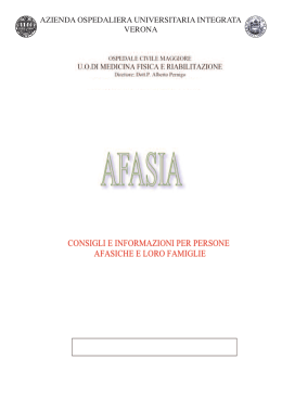 libretto afasia-2 - Azienda Ospedaliera Universitaria Integrata