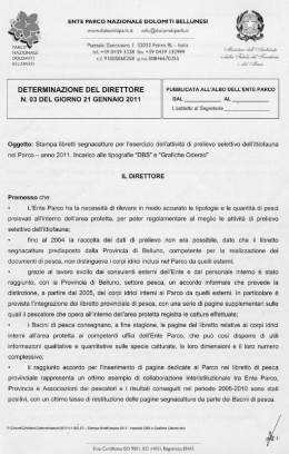 Scarica il documento - Parco Nazionale Dolomiti Bellunesi