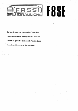 Norme di garanzia e manuale d`istruzioni