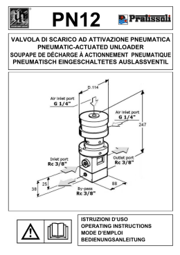 valvola di scarico ad attivazione pneumatica