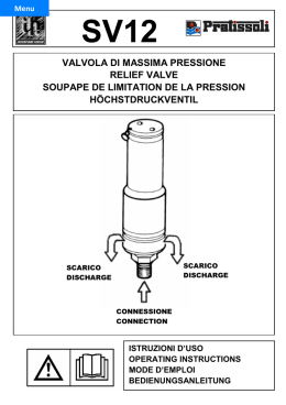 valvola di massima pressione relief valve soupape de limitation de