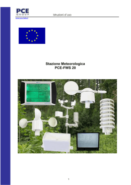 manuale stazione pce-fws20