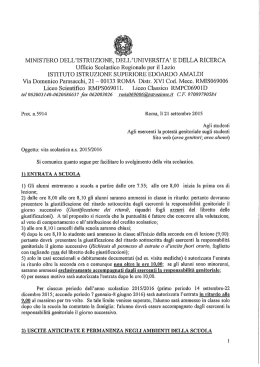 MINISTERO DELL`ISTRUZIONE, DELL`UNIVERSITA` E DELLA