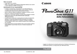 Manuale Canon G11 ITA