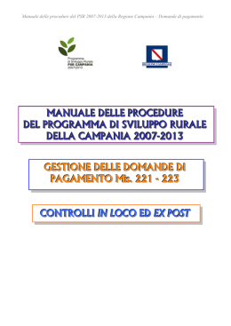 Manuale delle procedure del Programma di Sviluppo