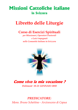 Missioni Cattoliche italiane Libretto delle Liturgie