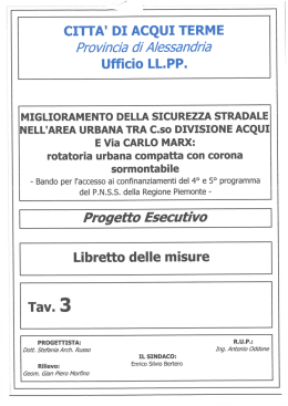 Libretto delle Misure - Comune di Acqui Terme