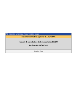 Manuale di utilizzo e compilazione della modulistica
