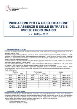 VADEMECUM ASSENZE STUDENTI