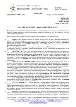 Scarica la circolare sulle Linee Guida A.S. 2014 - ISIS Gobetti