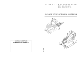 MANUALE DI ISTRUZIONI, PER USO E MANUTENZIONE