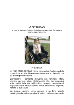 Manuale Pet Therapy FISC - Federazione Italiana Sport Cinofili ASD