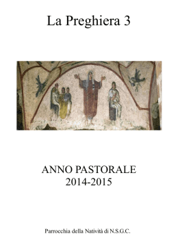 Terzo Libretto - Parrocchia della Nativit&agrave;