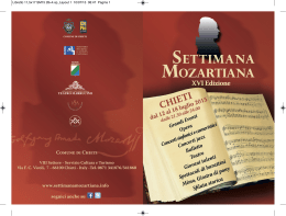 Libretto Settimana Mozartiana 2015