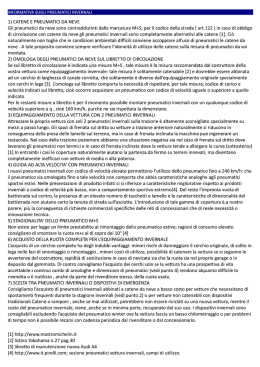 Informativa pneumatici invernali