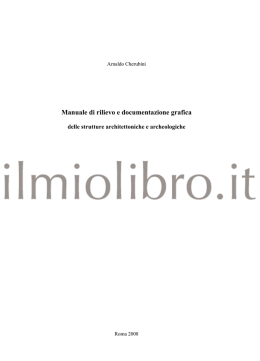 manuale di rilievo e documentazione grafica