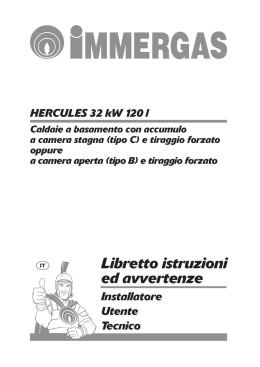 Libretto istruzioni ed avvertenze