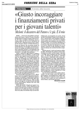 RASSEGNA STAMPA - Gruppo Giovani Imprenditori di Prato