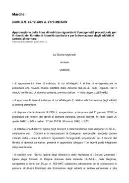 Delibera della Giunta regionale 10.12.2002, n. 2173